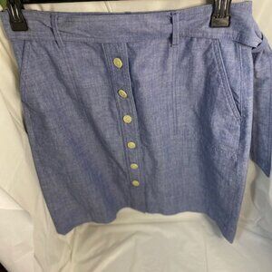 Talbots Women's Button Front Skirt - Newport Chambray, size 4 (NEW)